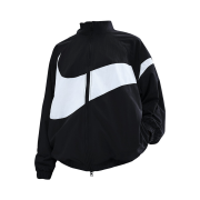 (W) Nike NSW Oversized Woven Jacket Black White - Asia