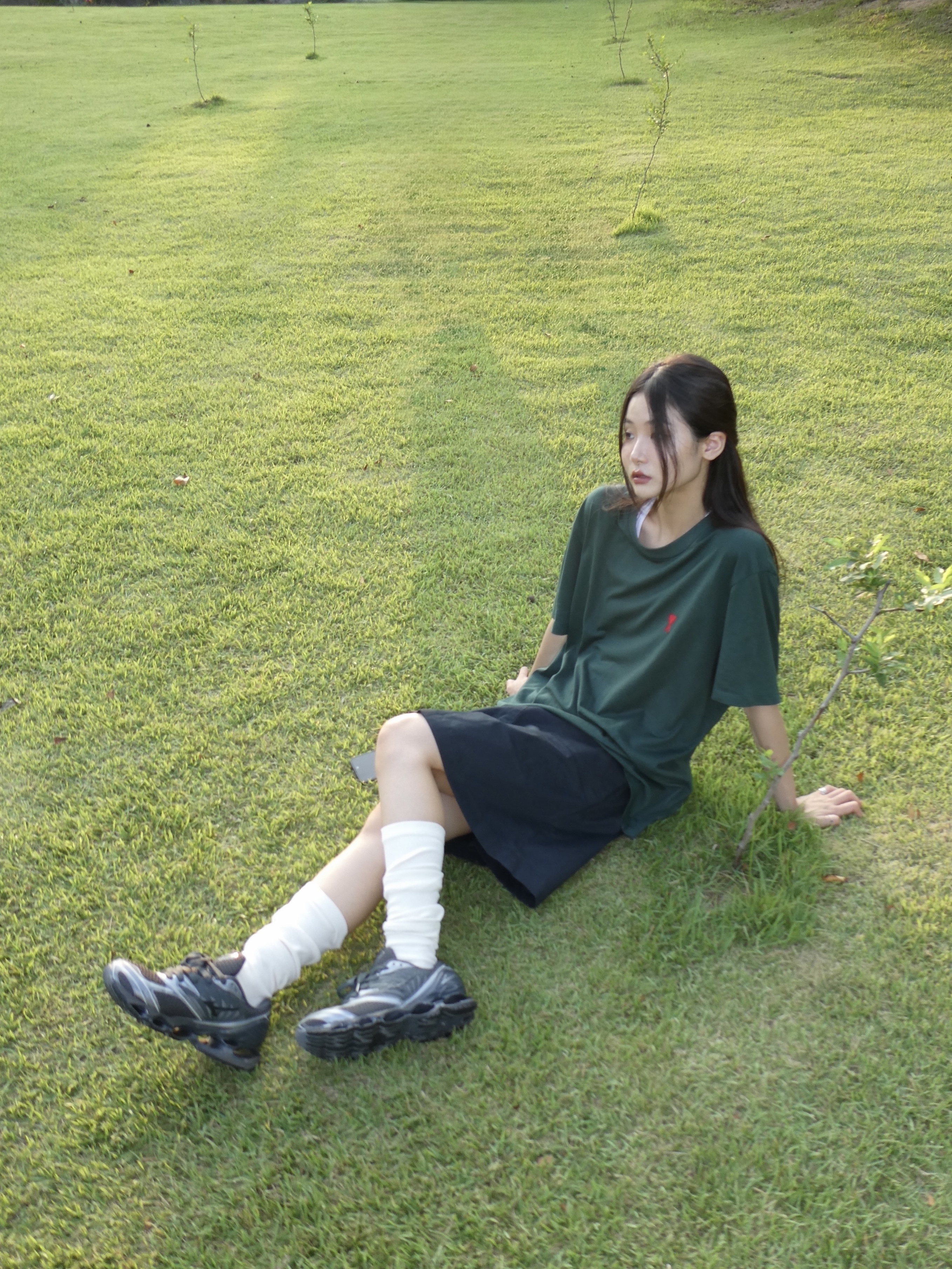 AMI de Coeur T-Shirt Evergreen 착용 스타일 - 1