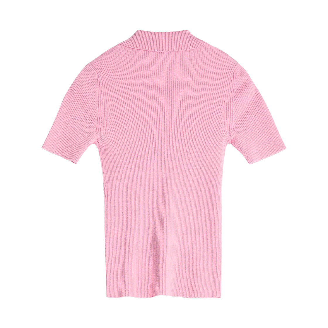 (W) 메종 키츠네 베이비 폭스 패치 파인 립드 폴로 프레이즈((W) Maison Kitsune Baby Fox Patch Fine Ribbed Polo Fraise) - 2