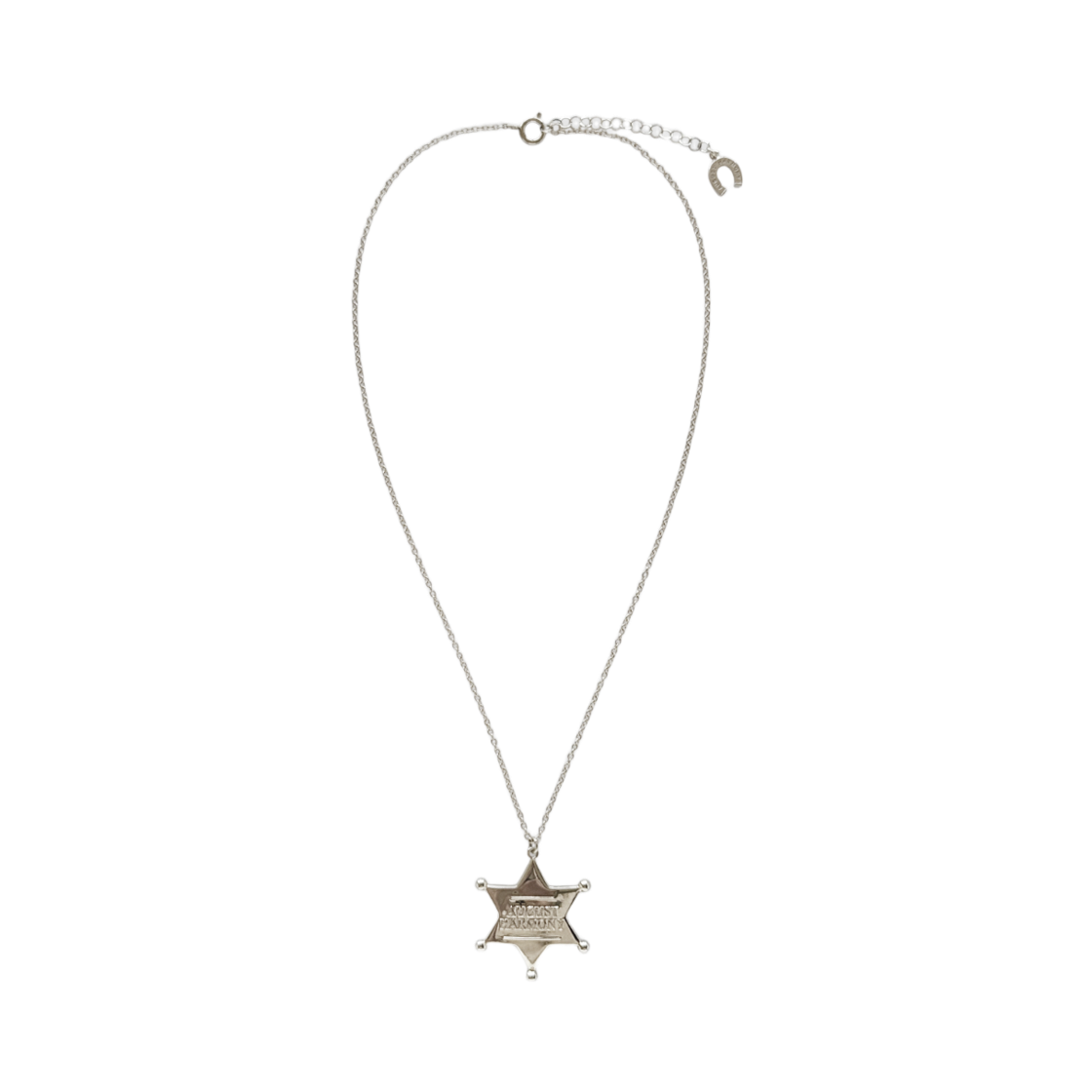 AHNK0023 August Harmony Lucky Sheriff Necklace Silver
