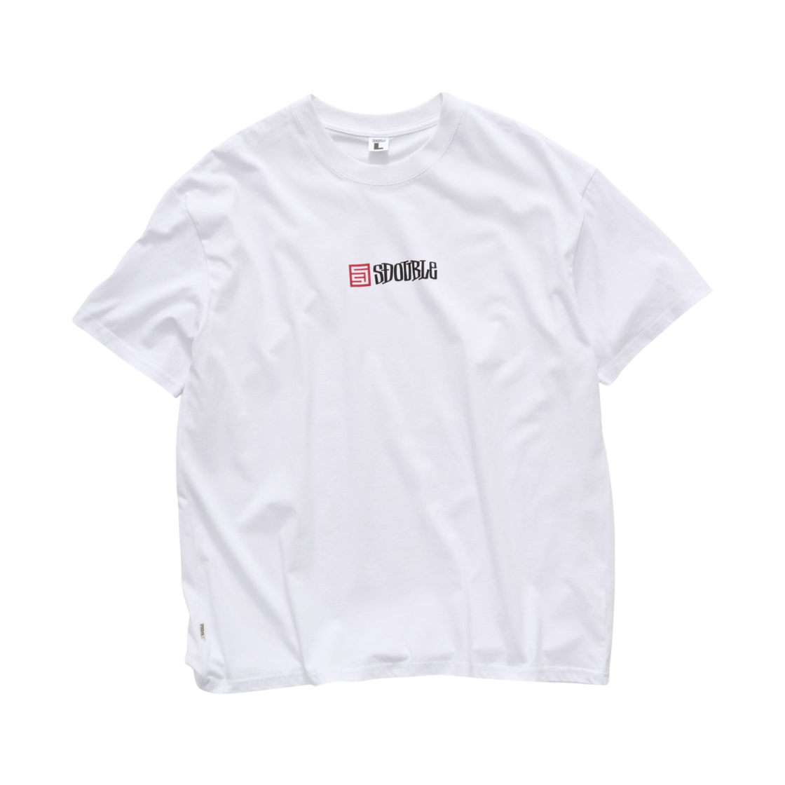 SD025S1001 S/Double S Cube Mid Block T-Shirt White
