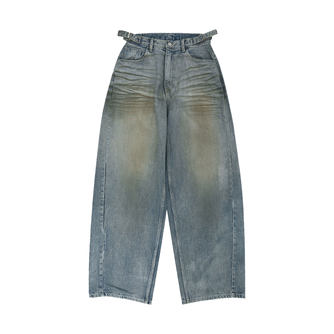 GR25SSMB02BL GRAILZ Coated Ballon Denim Pants Blue