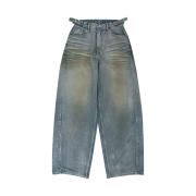 GRAILZ Coated Ballon Denim Pants Blue