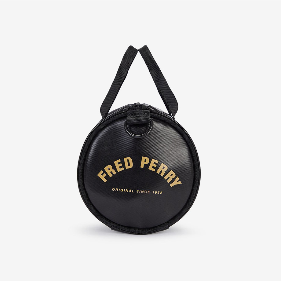 프레드페리 토널 클래식 미니 배럴 백 블랙 골드(Fred Perry Tonal Classic Mini Barrel Bag Black Gold) - 5
