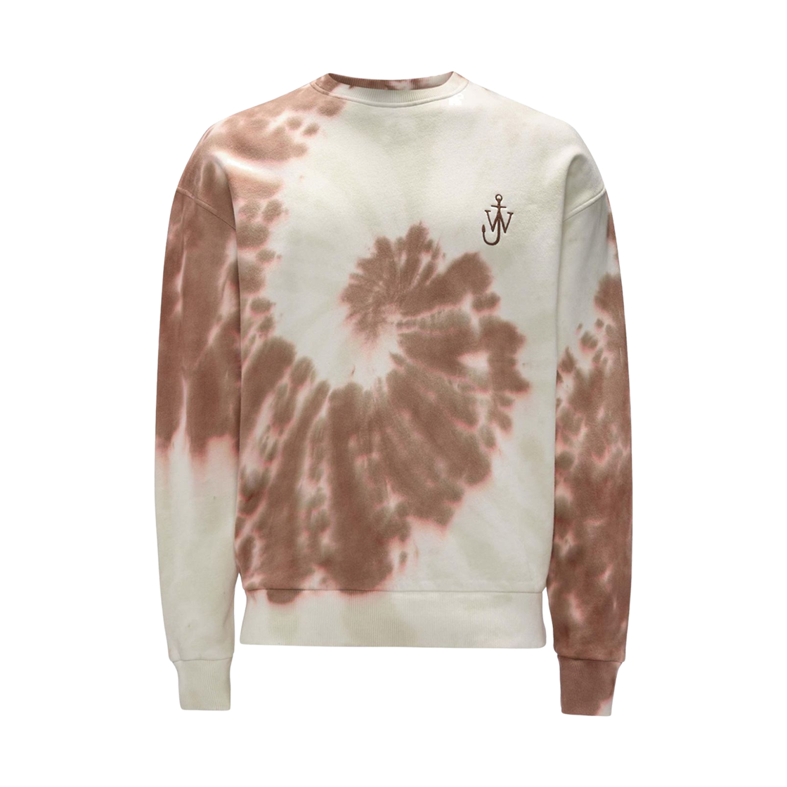 JW0190PG0717600 JW Anderson Anchor Logo Tie-Dye Cat Sweatshirt Brown