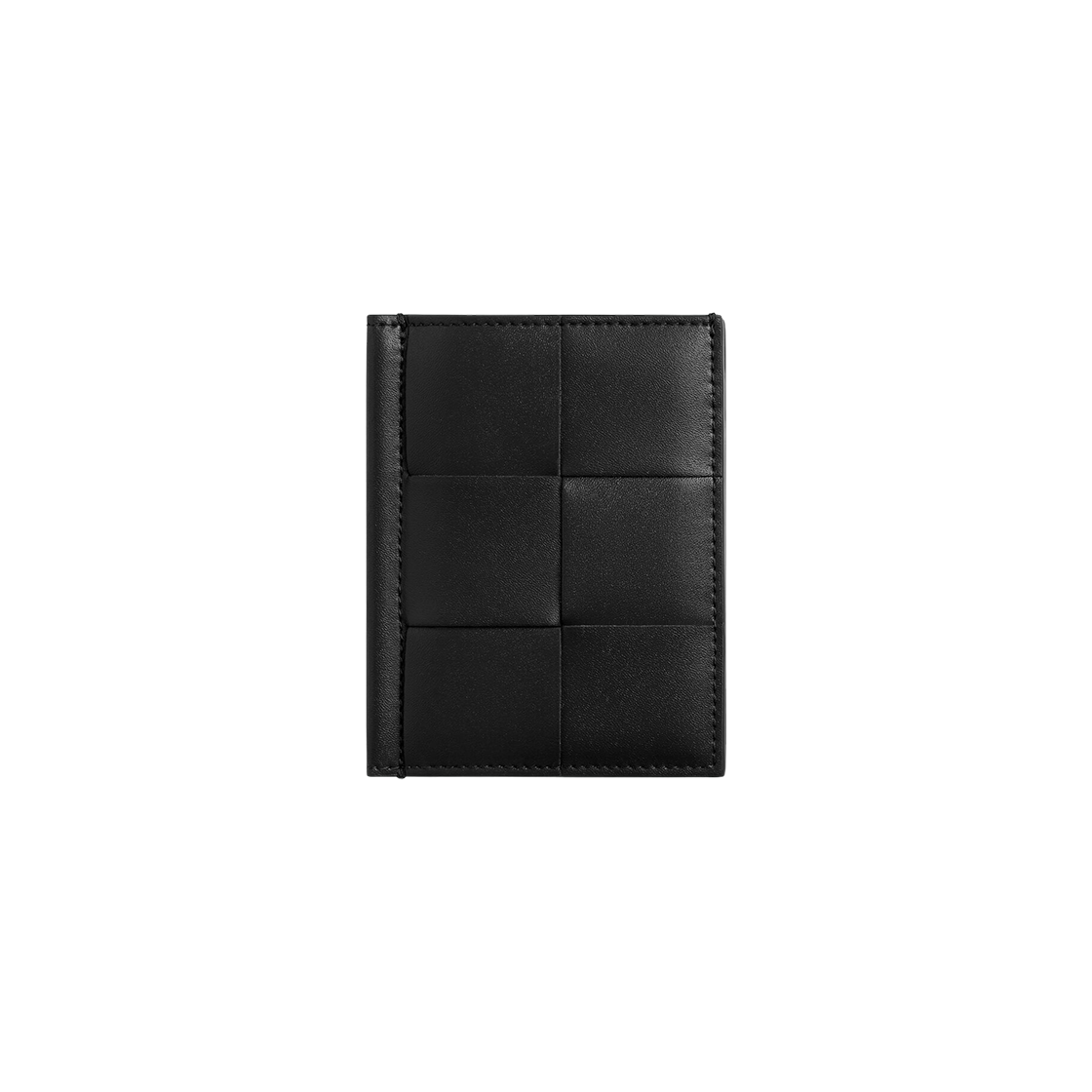 787594VBWD28803 Bottega Veneta Cassette Slim Flap Card Case Black