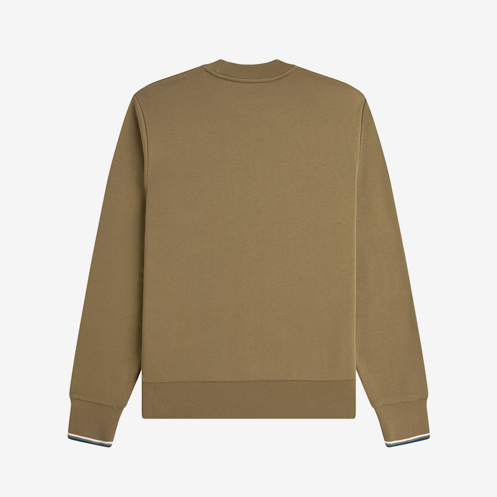 프레드페리 크루넥 스웻셔츠 쉐이디드스톤 에크루 다크페트롤(Fred Perry Crew Neck Sweatshirt ShadedStone Ecru Dark Petrol) - 6