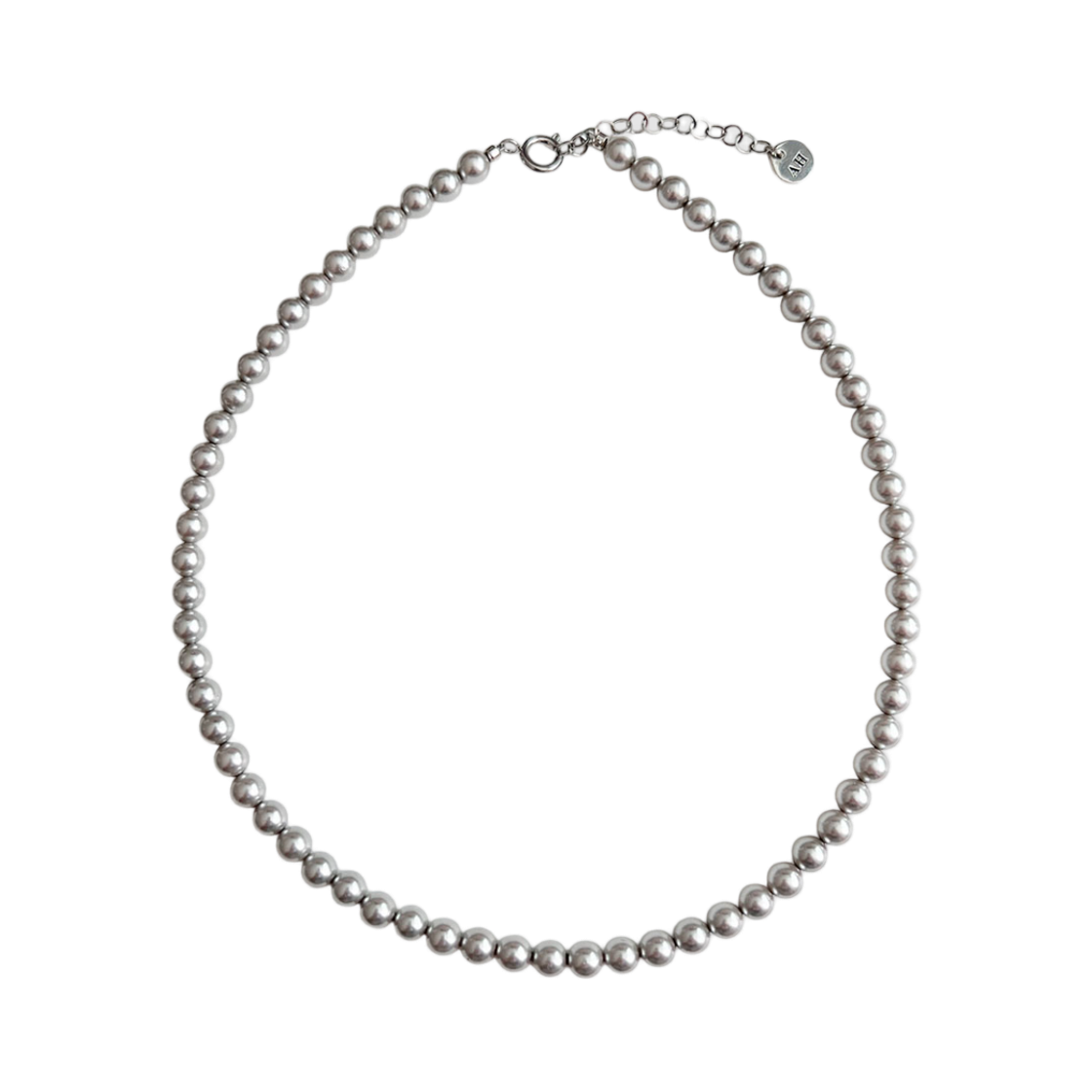 AHNK0013 August Harmony Classic Pearl Necklace Grey
