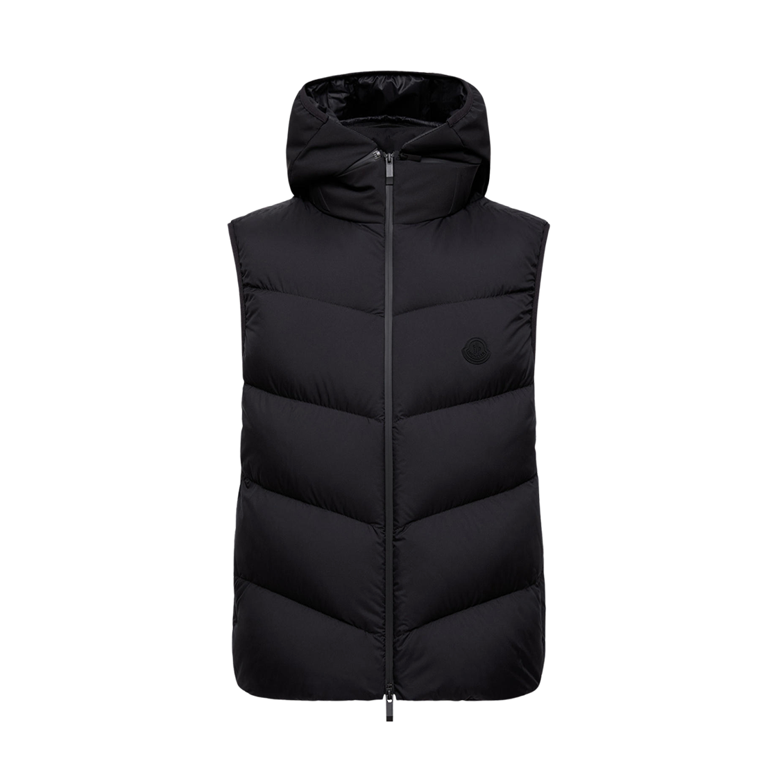 몽클레르 게르삭 다이애그널 퀼티드 후드 다운 질레 블랙 - 25FW(Moncler Guersac Diagonal Quilted Hooded Down Gilet Black - 25FW) - 1