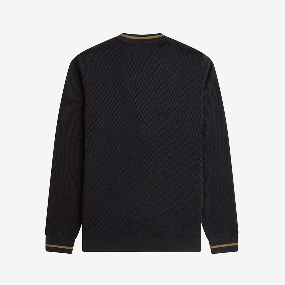 프레드페리 팁 피케 텍스쳐 가디건 블랙 쉐이디드 스톤(Fred Perry Tipped Pique Texture Cardigan Black Shaded Stone) - 6