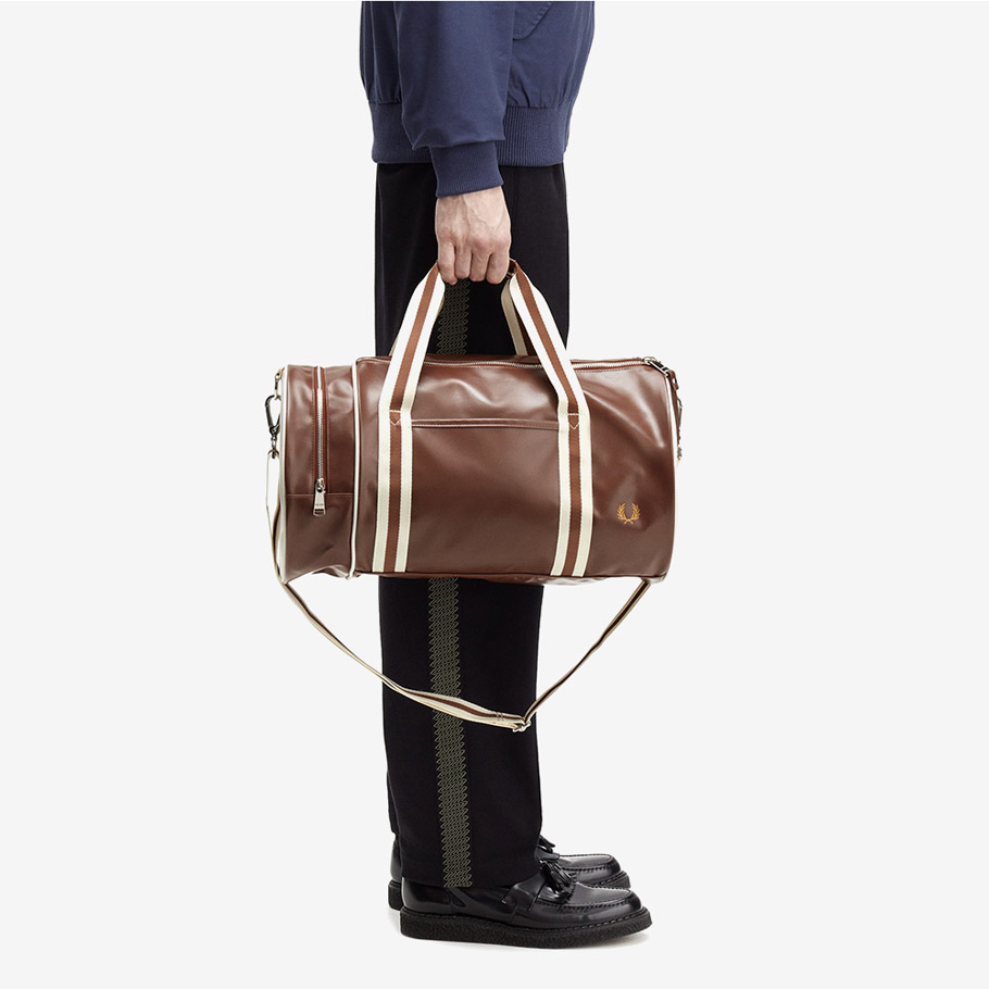 프레드페리 클래식 배럴 백 탄 에크루(Fred Perry Classic Barrel Bag Tan Ecru) - 3