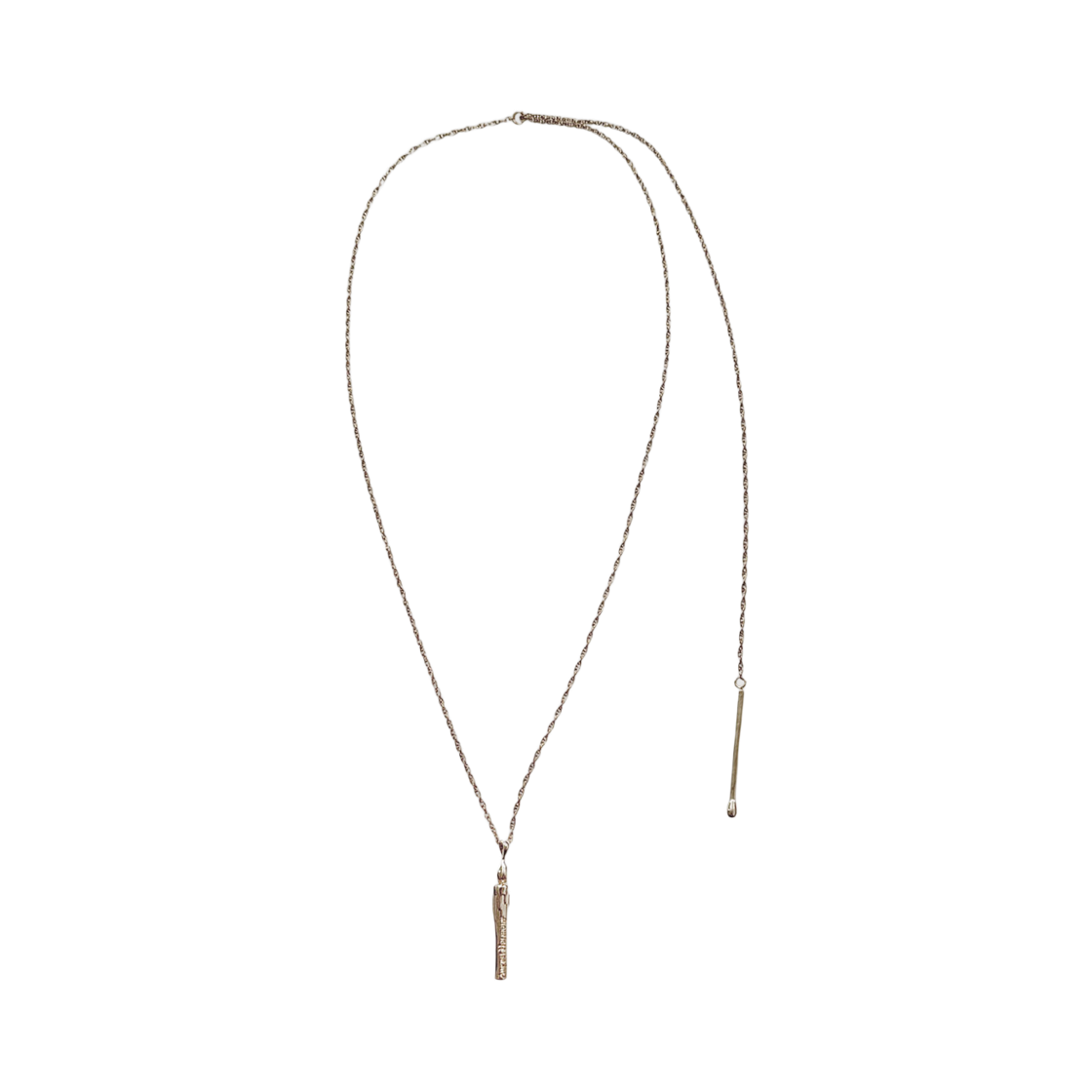 AHNK0036 August Harmony Candle and Match Twoway Necklace Silver