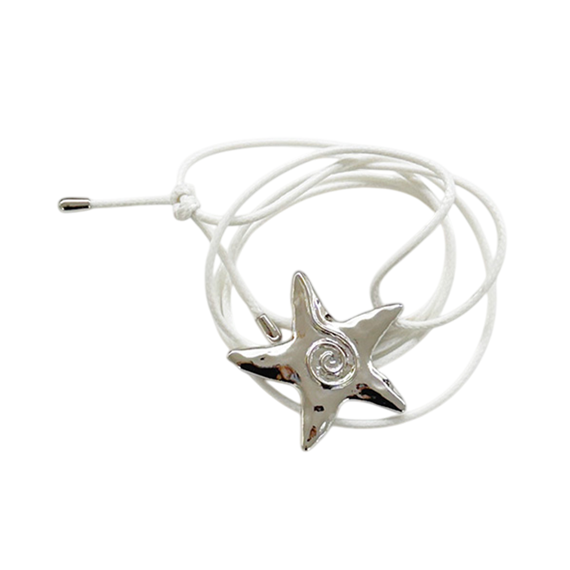어거스트하모니 스타피쉬 스트링 네크리스 화이트(August Harmony Starfish String Necklace White)