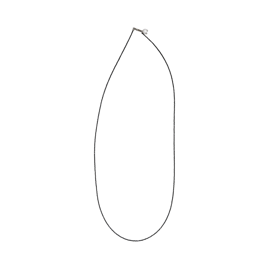 AHNK0046 August Harmony Black Spinel Tiny Beads Opera Necklace