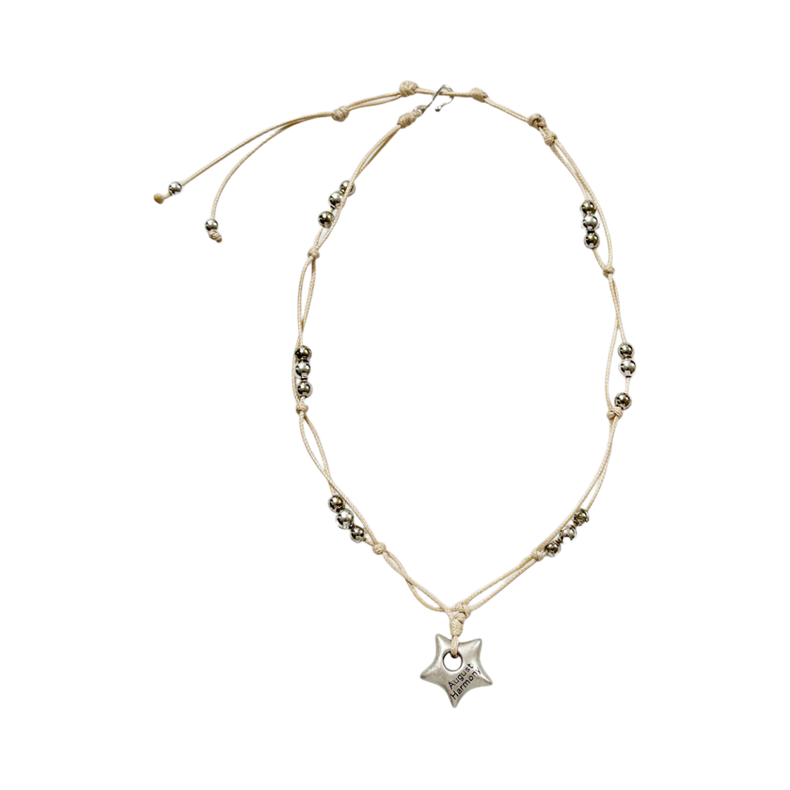 AHNK0037 August Harmony Vintage Star String Knot Necklace