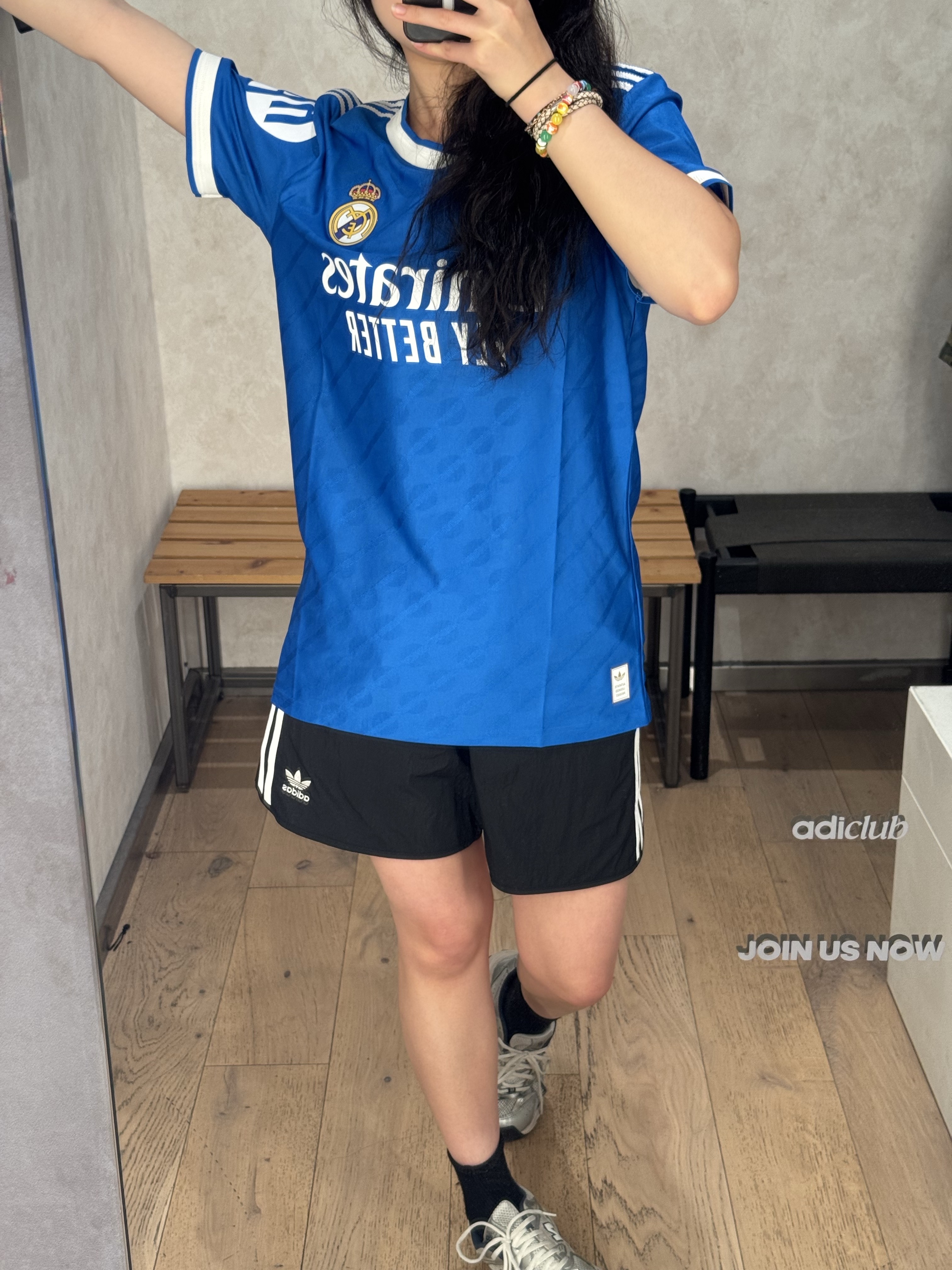 Adidas Real Madrid 2025/26 3rd Jersey Blue Bird - KR Sizing (Non Marking Ver.), Adidas Real Madrid 2025/26 3rd Authentic Jersey Blue Bird - KR Sizing (Non Marking Ver.) 착용 스타일