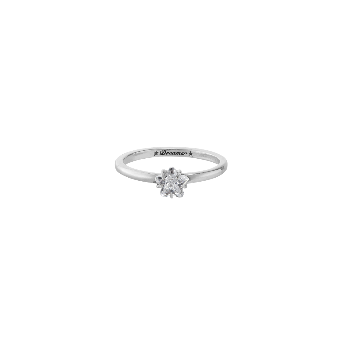 (W) 판도라 셀레셜 스파클링 스타 솔리테어 링 스털링 실버((W) Pandora Celestial Sparkling Star Solitaire Ring Sterling Silver)