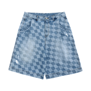 Ader Error Tenit Shorts Jeans Blue