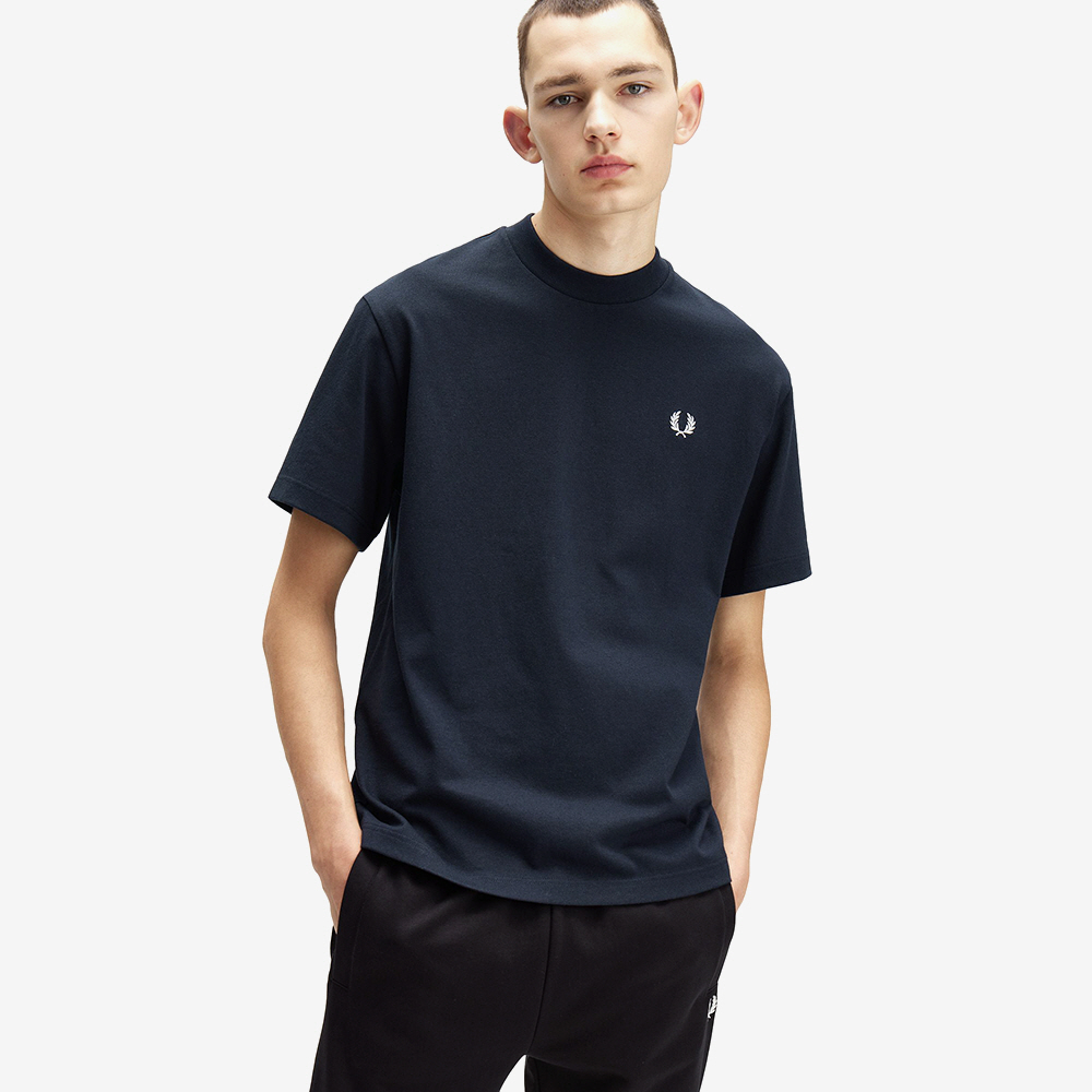 프레드페리 릴렉스드 티셔츠 네이비(Fred Perry Relaxed T-Shirt Navy Snow White) - 4