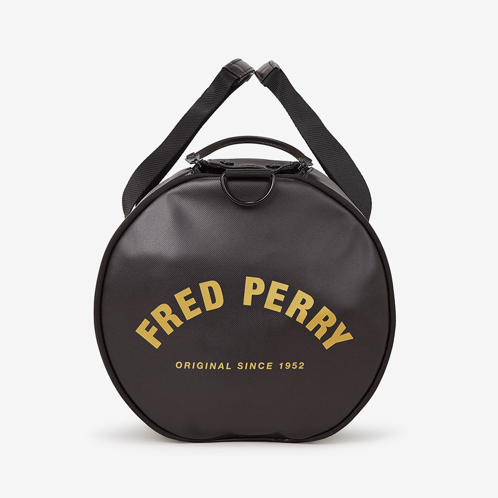 프레드페리 토널 클래식 배럴 백 블랙 골드(Fred Perry Tonal Classic Barrel Bag Black Gold) - 3