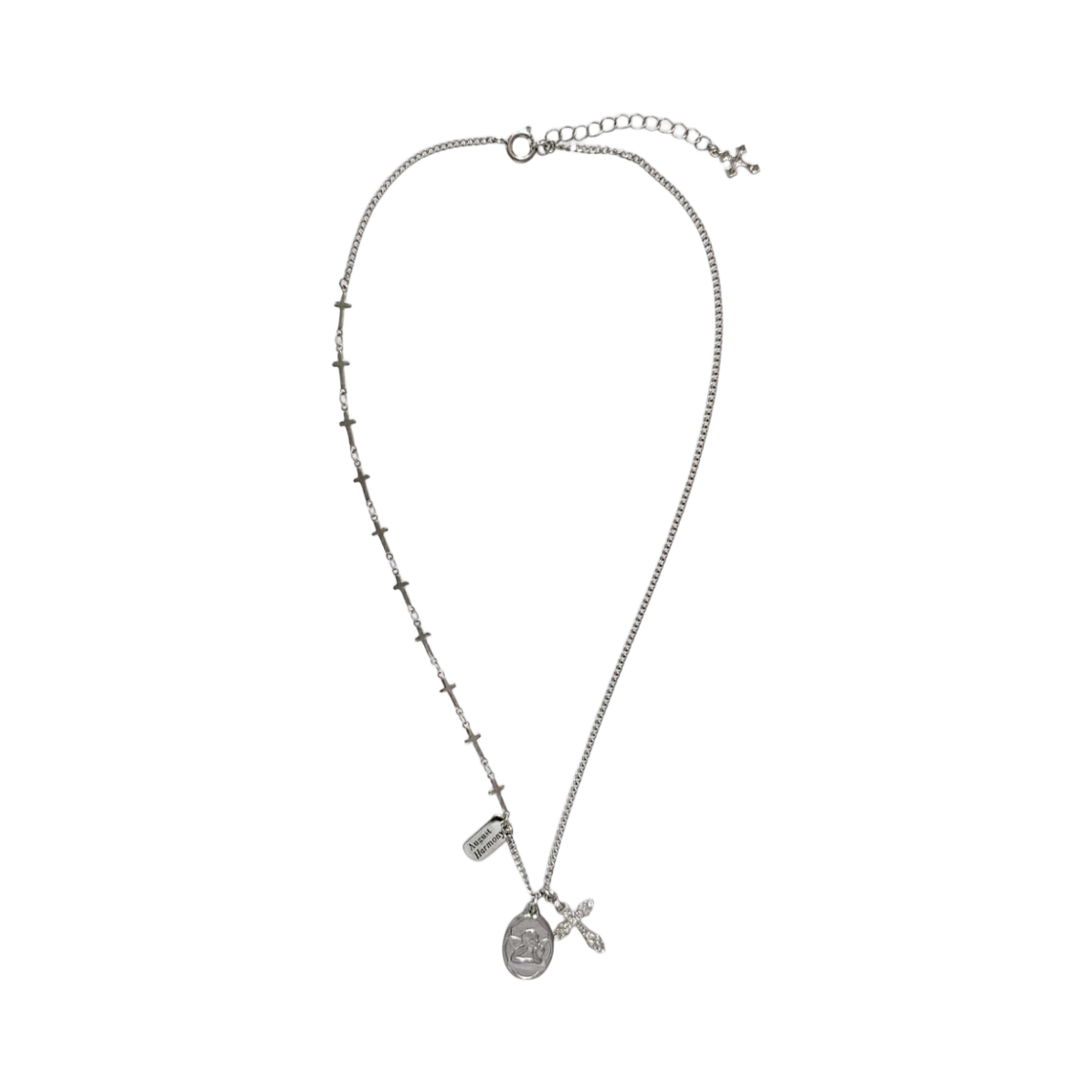 AHNK0001 August Harmony Angel Necklace Silver