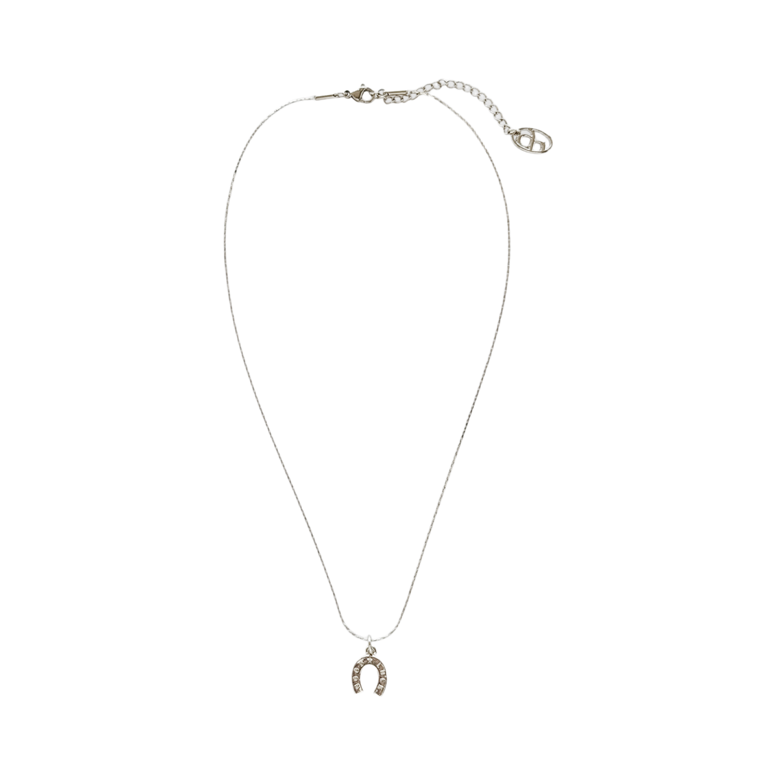 AHNK0021 August Harmony Mini Horseshoe Necklace Silver