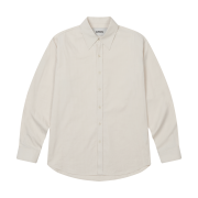 AMOU Solid Stripe Bio Shirts Cream