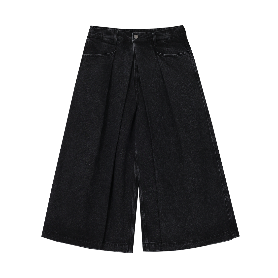 SH5PT727BK SONGZIO COLLECTION Wide Wrap Crop Denim Black