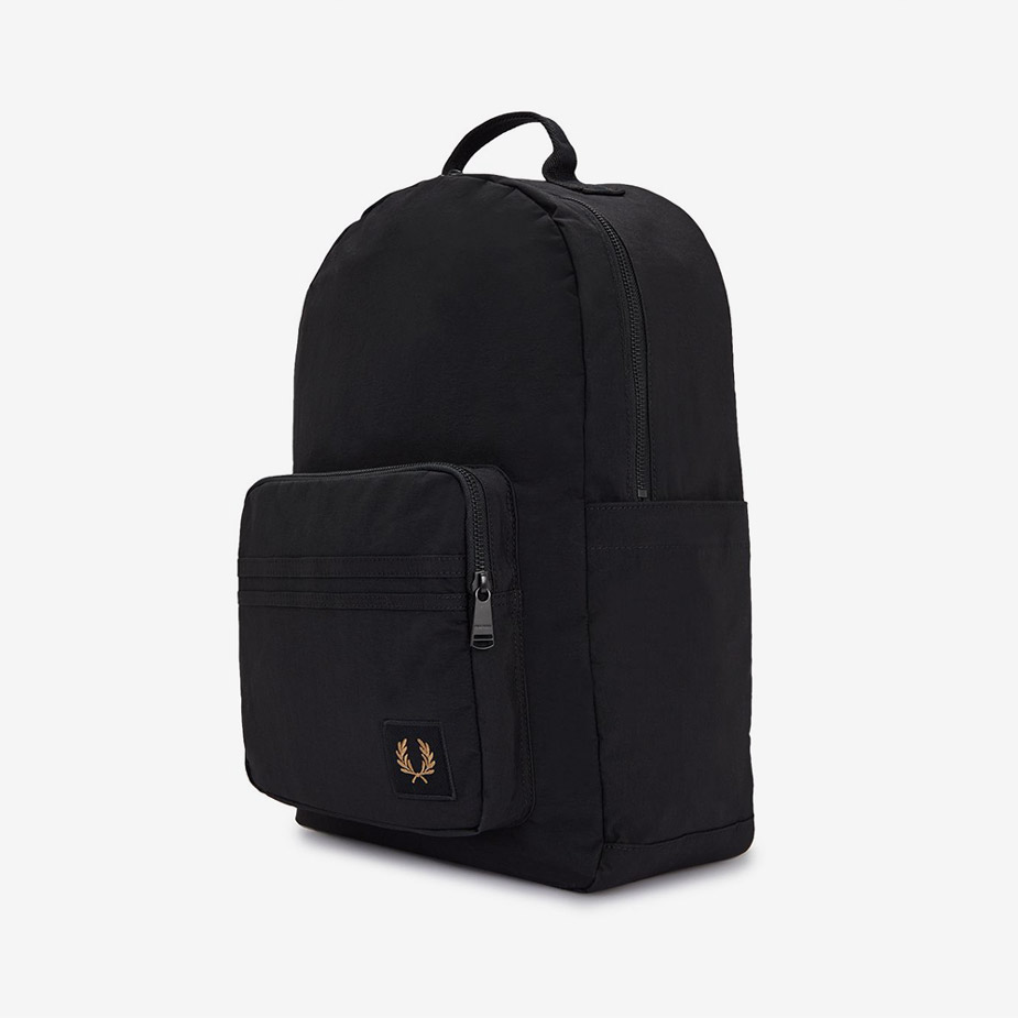 프레드페리 나일론 뱃지 백팩 블랙 샴페인(Fred Perry Nylon Badge Backpack Black Champagne) - 5