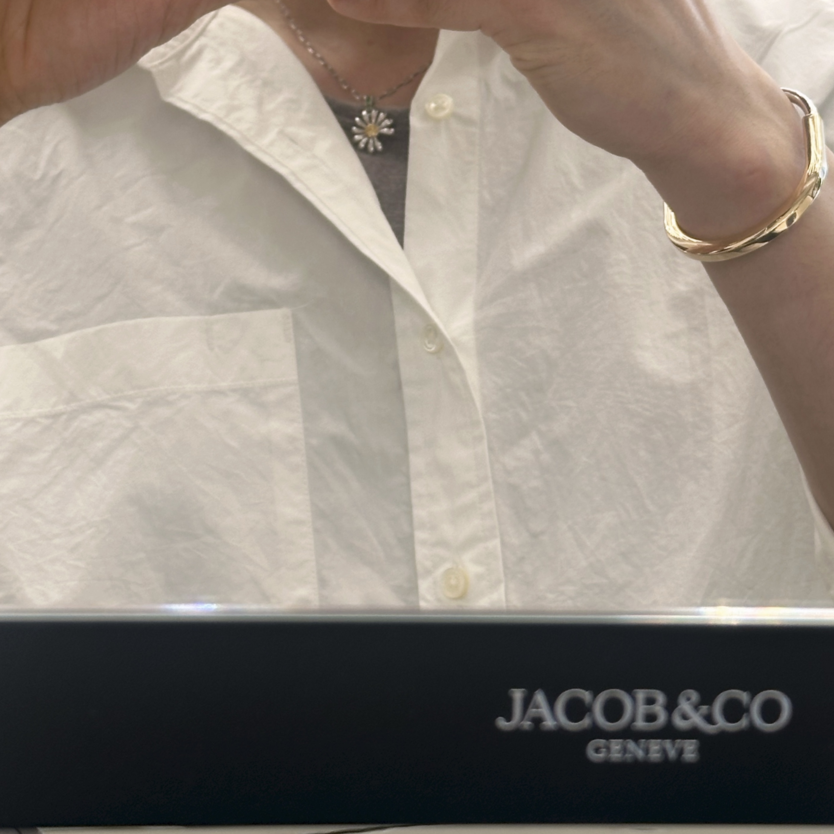 Jacob & Co x Peaceminusone Pendant Sterling Silver & Yellow Gold 착용 스타일 - 4