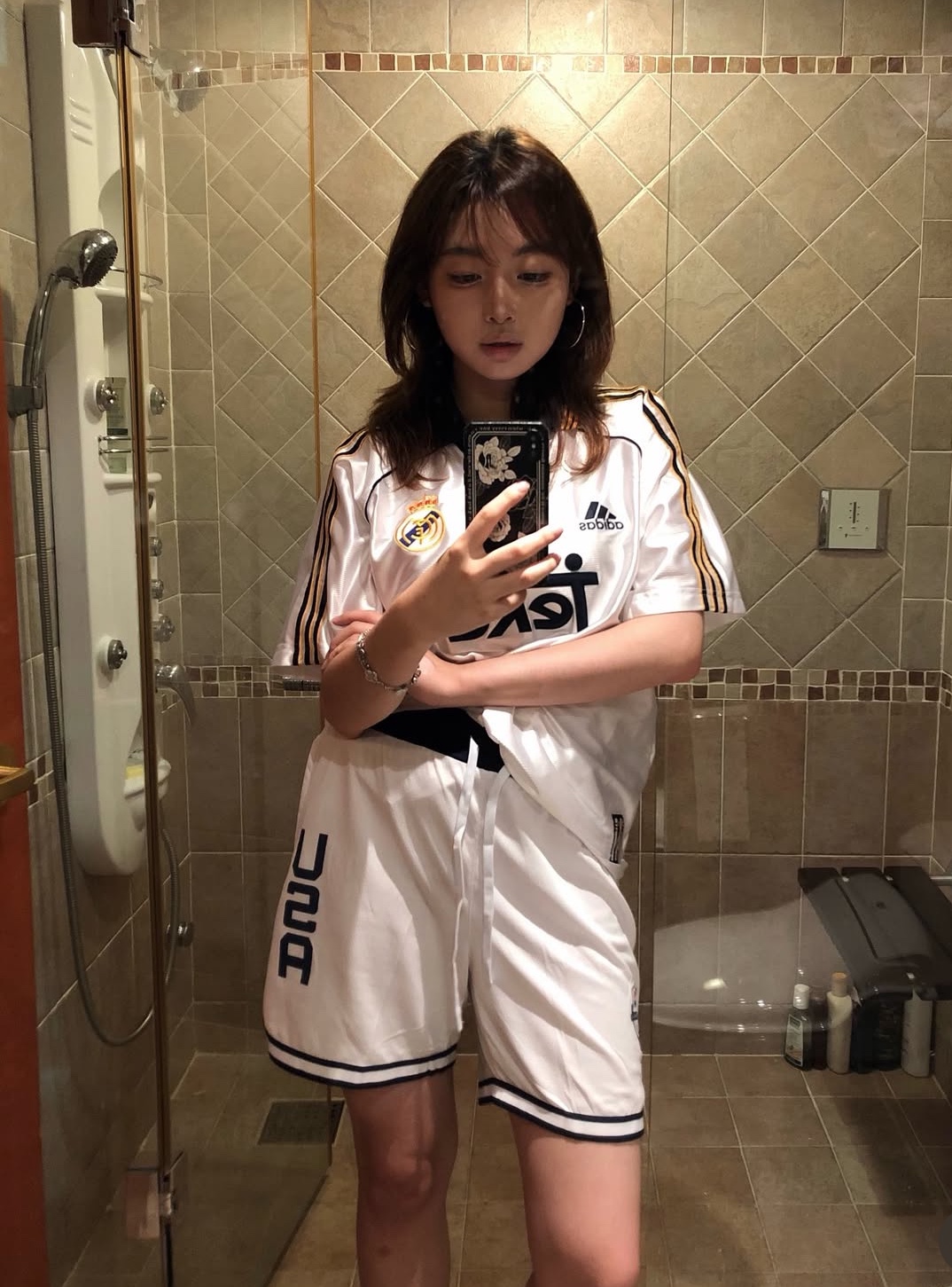 Adidas Real Madrid 99/00 Home Jersey White - KR Sizing (Non Marking Ver.) 착용 스타일 - 3