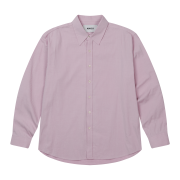 AMOU Solid Stripe Bio Shirts Indigo Pink