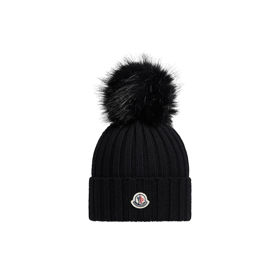 (W) 몽클레르 폼폼 울 비니 블랙 - 25FW((W) Moncler Wool Beanie with Pom Pom Black - 25FW)