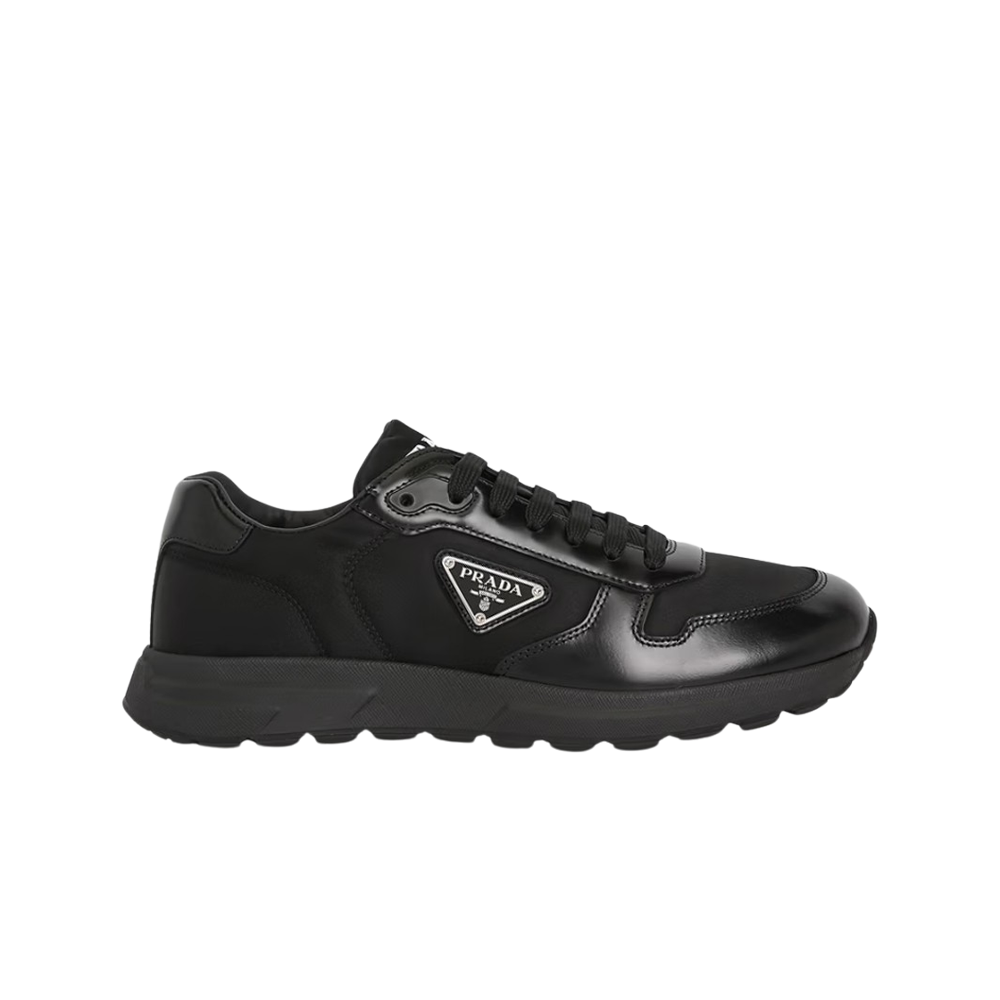 2EE443-3LF5-F0002 Prada Prax 01 Re-Nylon and Brushed Leather Sneakers Black