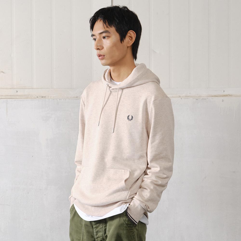 프레드페리 팁 후드 스웻셔츠 포리지말 앵커그레이(Fred Perry Tipped Hooded Sweatshirt P.Marl Anchor Grey) - 4