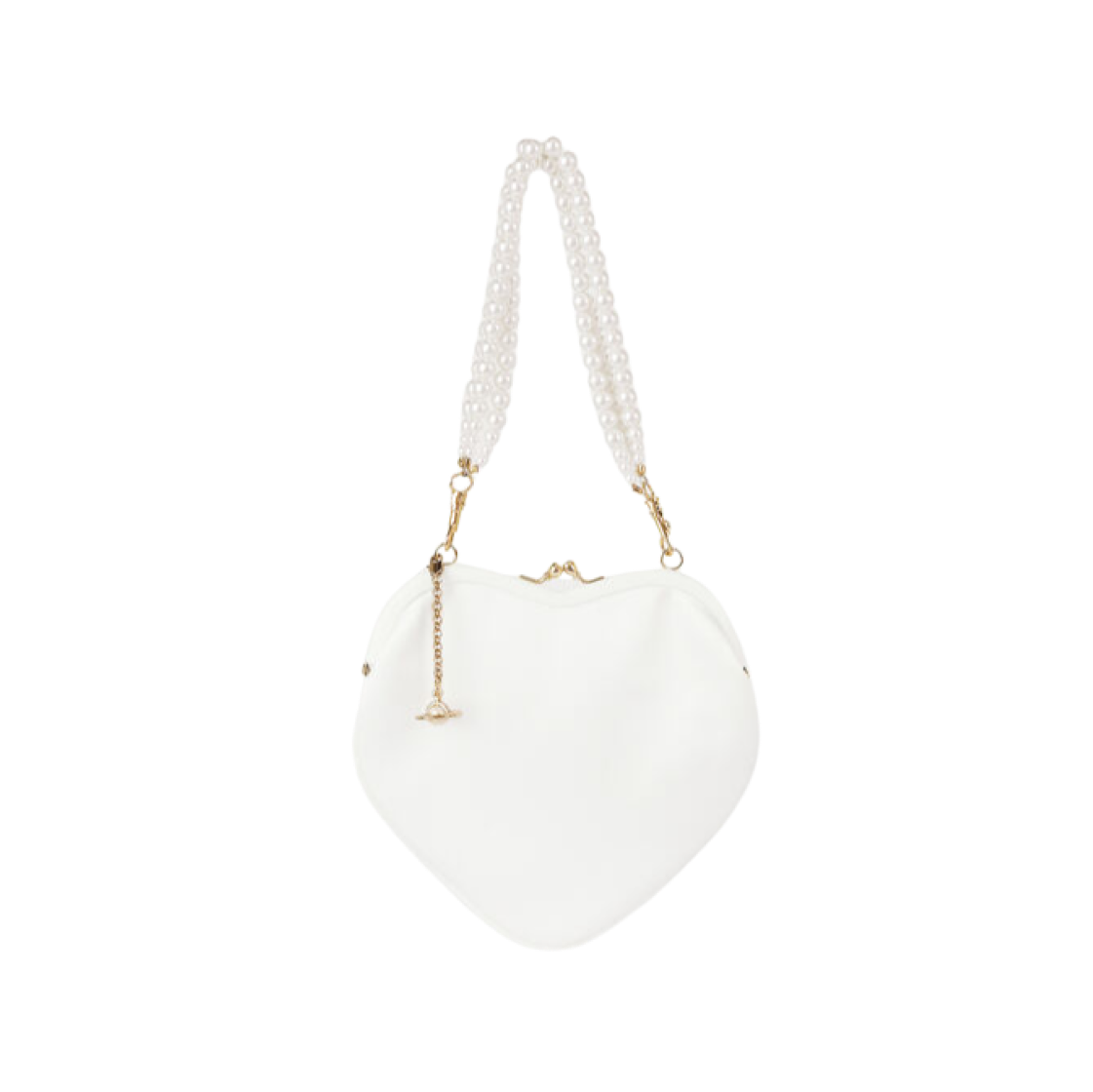 42020089U-W00KX Vivienne Westwood Belle Heart Frame Purse Ivory