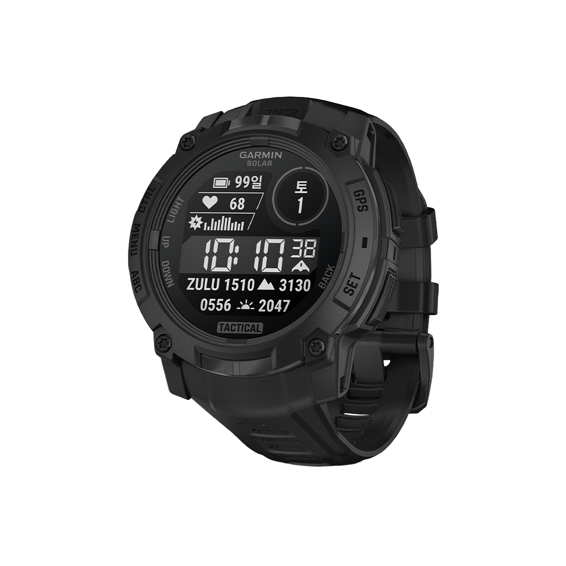 [10% 적립] 가민 인스팅트 3 택틱컬 솔라 멀티스포츠 GPS 스마트워치 50mm 블랙([10% 적립] Garmin Instinct 3 Tactical Solar 50mm Black)