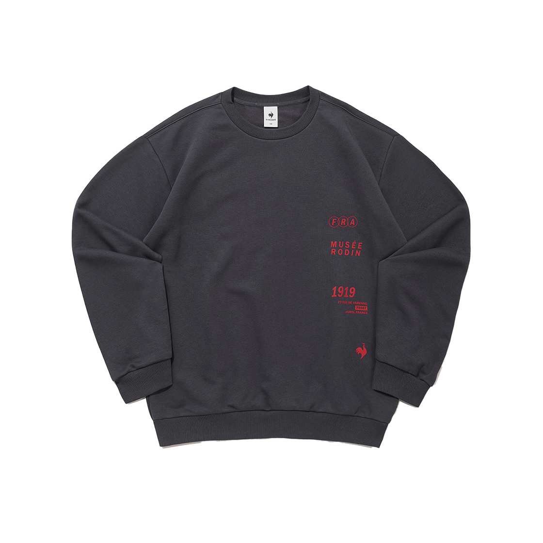 르꼬끄 스포르티브 유니 헤리티지 루즈 맨투맨 - 다크그레이(QQ323LFS94)(le coq sportif Unisex Heritage Loose Sweatshirt Dark Gray)