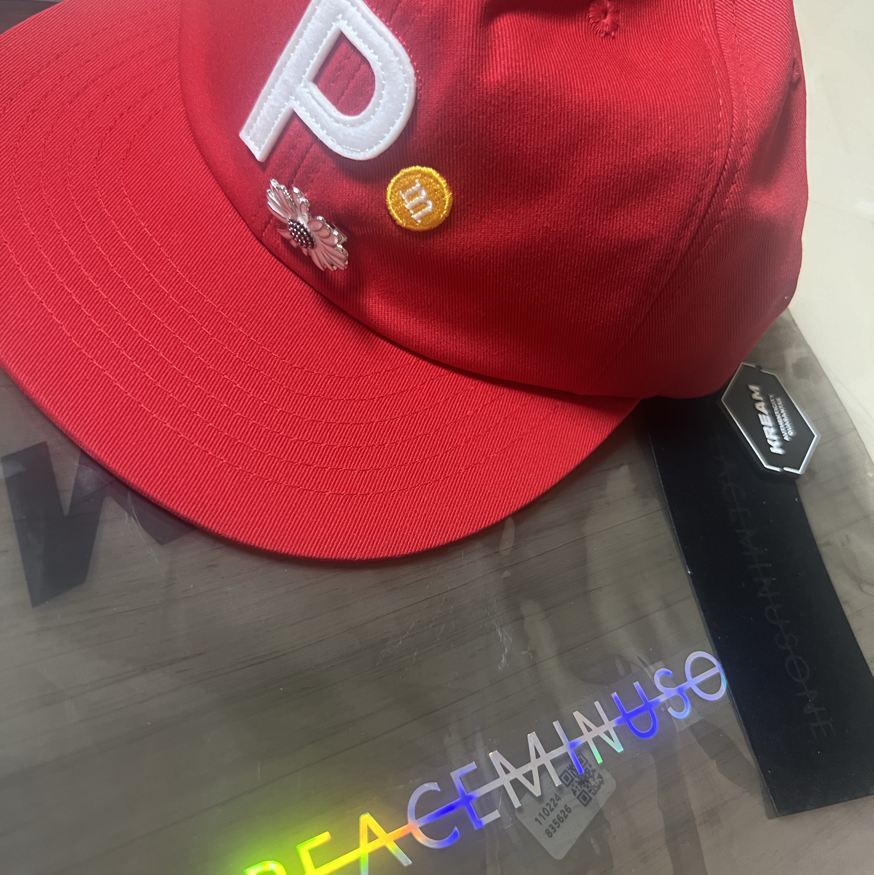 피스마이너스원 PMO 볼캡 #1 레드 | Peaceminusone | KREAM