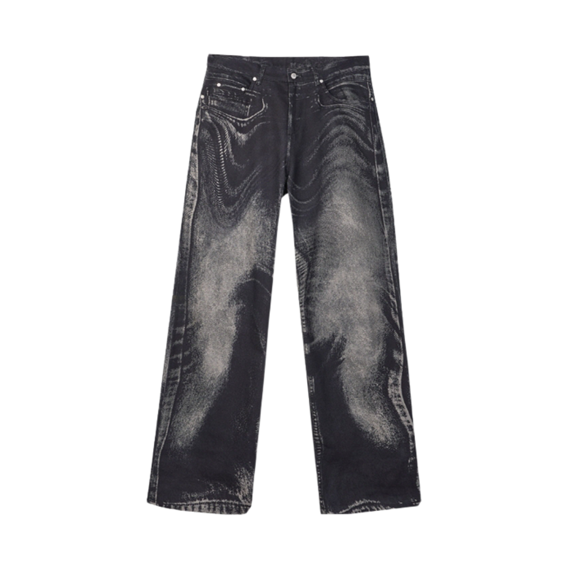캠퍼랩 디스토티드 데님 진 블랙그레이(CAMPER LAB Distorted Denim Jeans Black-Grey)
