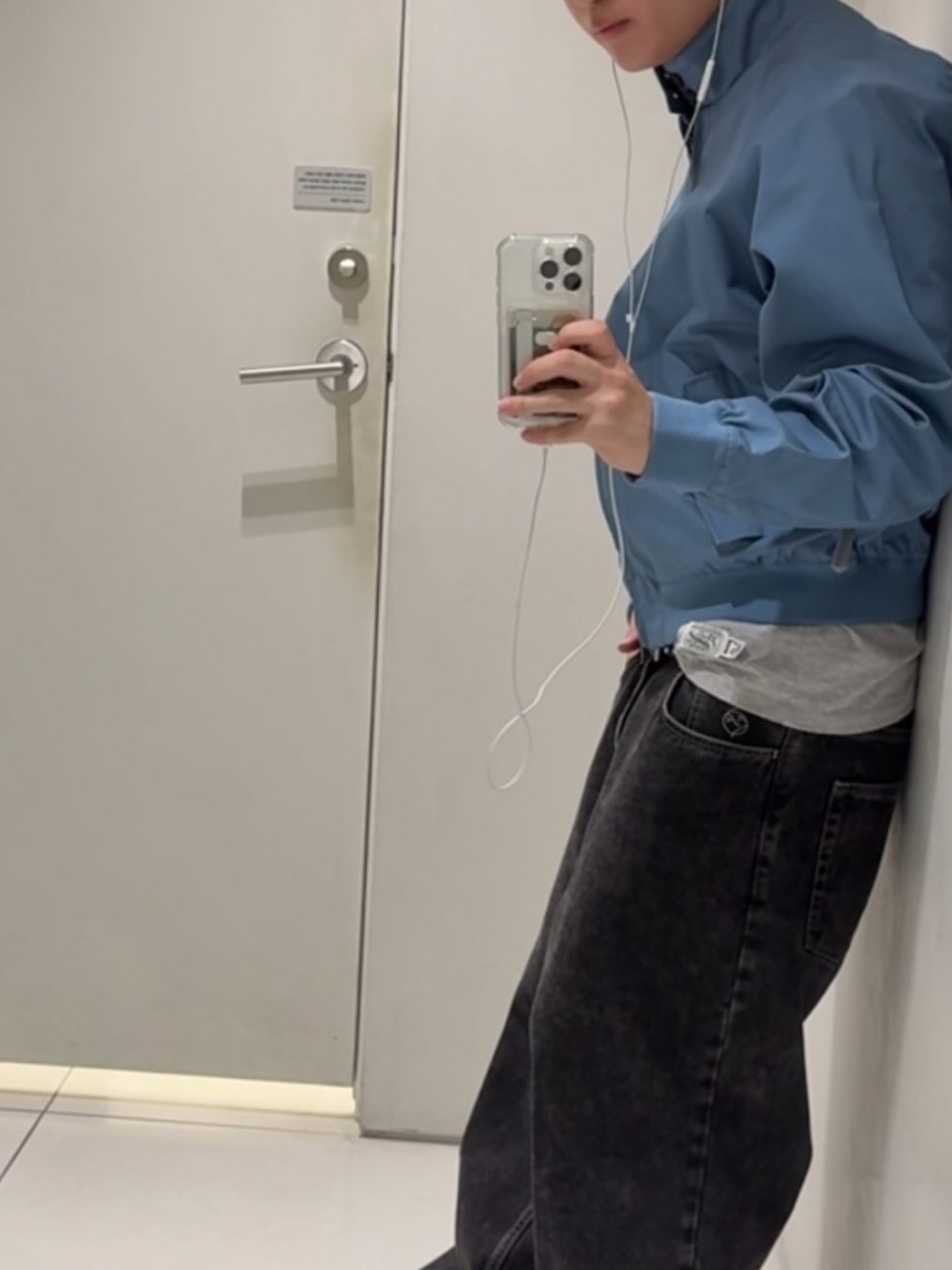 Polar Skate Co. Big Boy Pants Pitch Black 착용 스타일 - 4