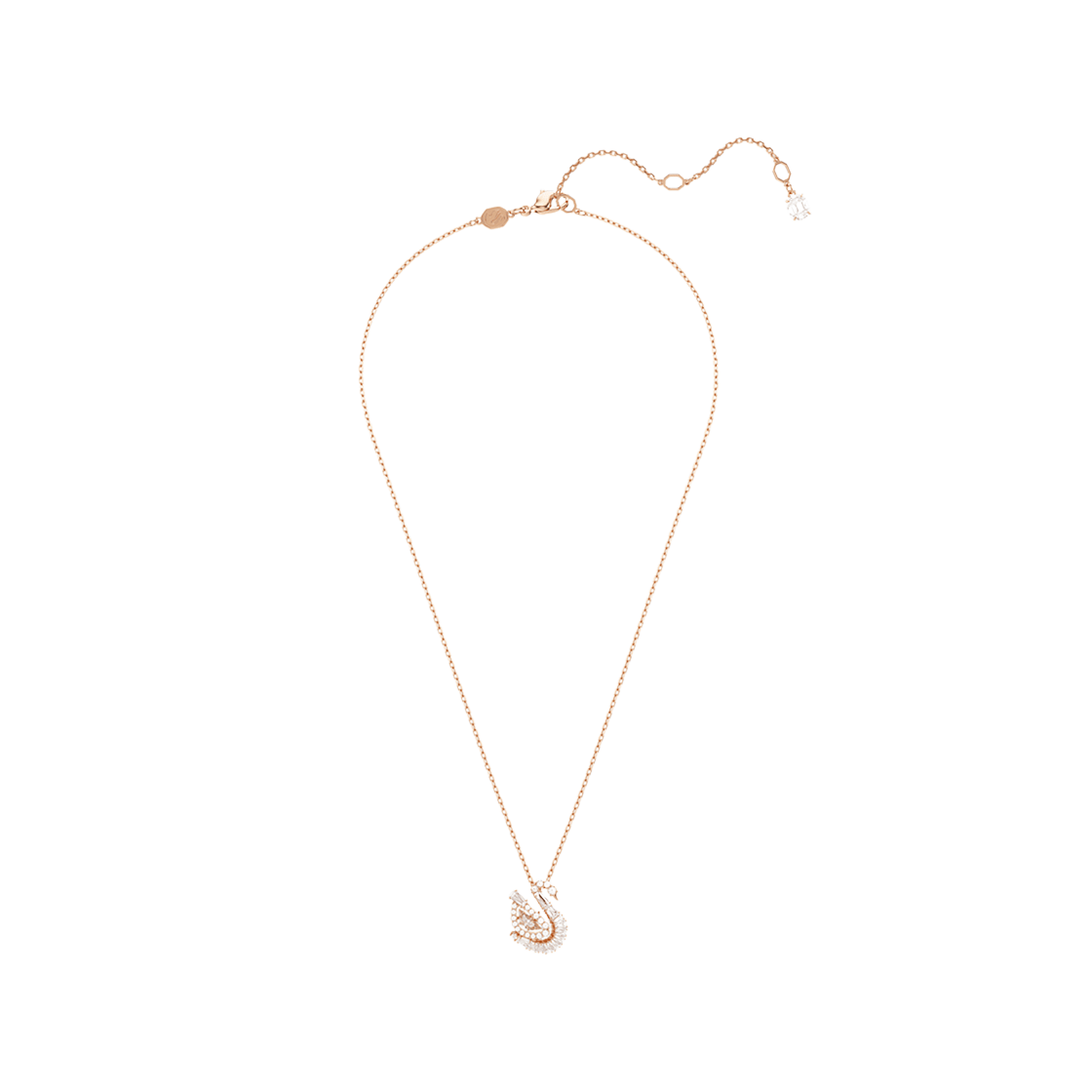 5732414 (W) Swarovski Swan Pendant Mixed Cut Swan Pink