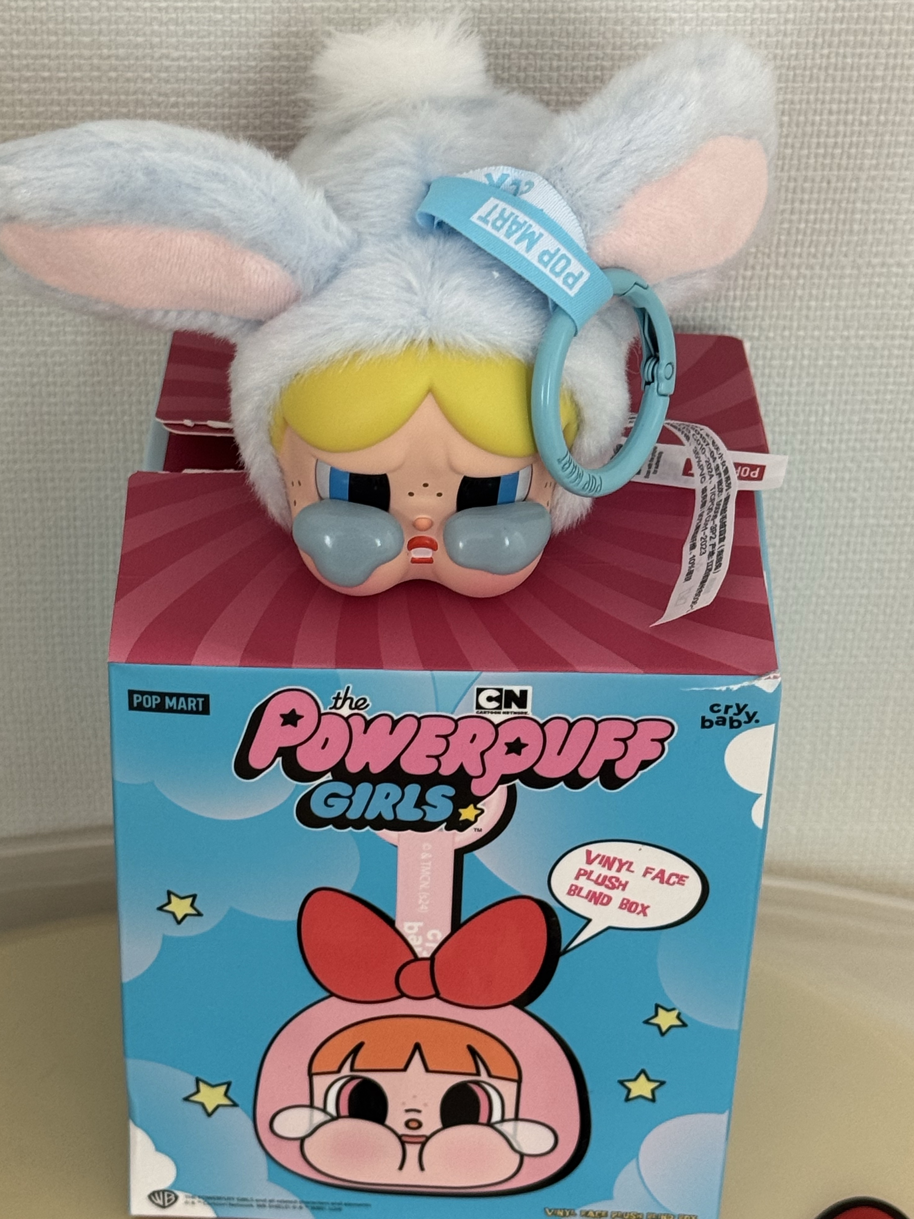 Pop Mart Crybaby x Powerpuff Girls Series Keyring Bunny Bubbles (Opened Case) 착용 스타일