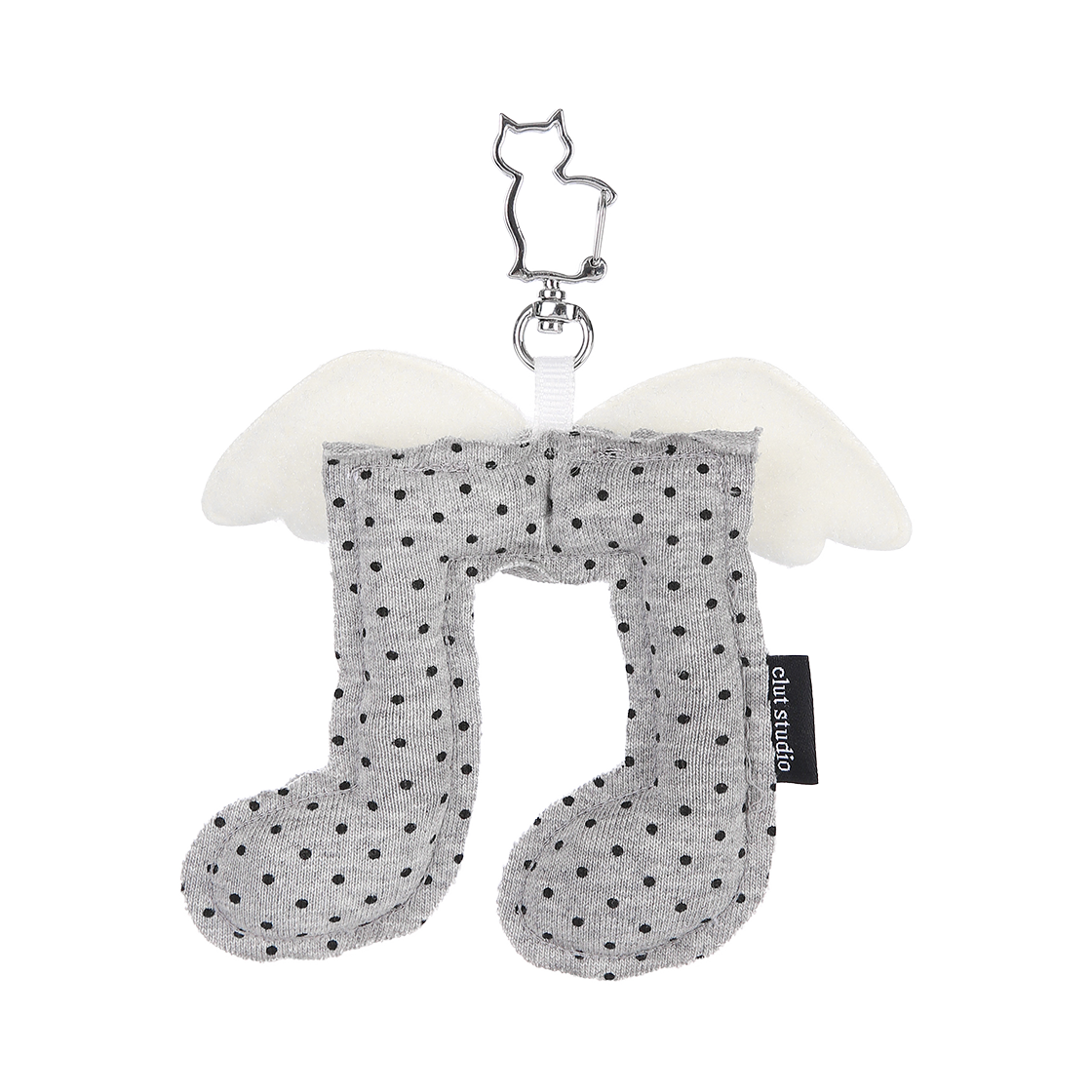 25HS012GR Clut Studio Melody Angel Keyring Grey