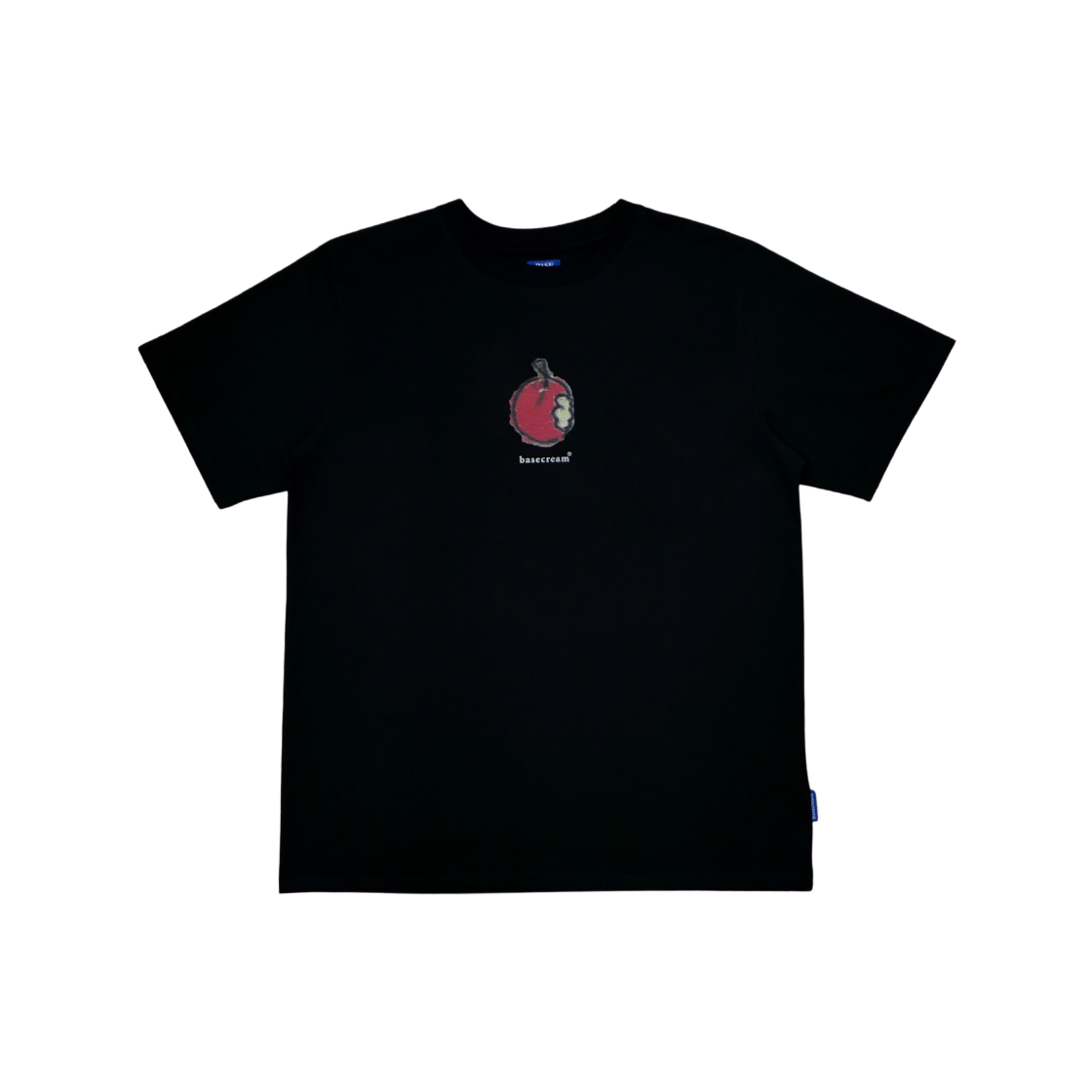 베이스크림 x 부르르 오브젝트 티셔츠 블랙(Basecream BCxBRR Object Tee Black)