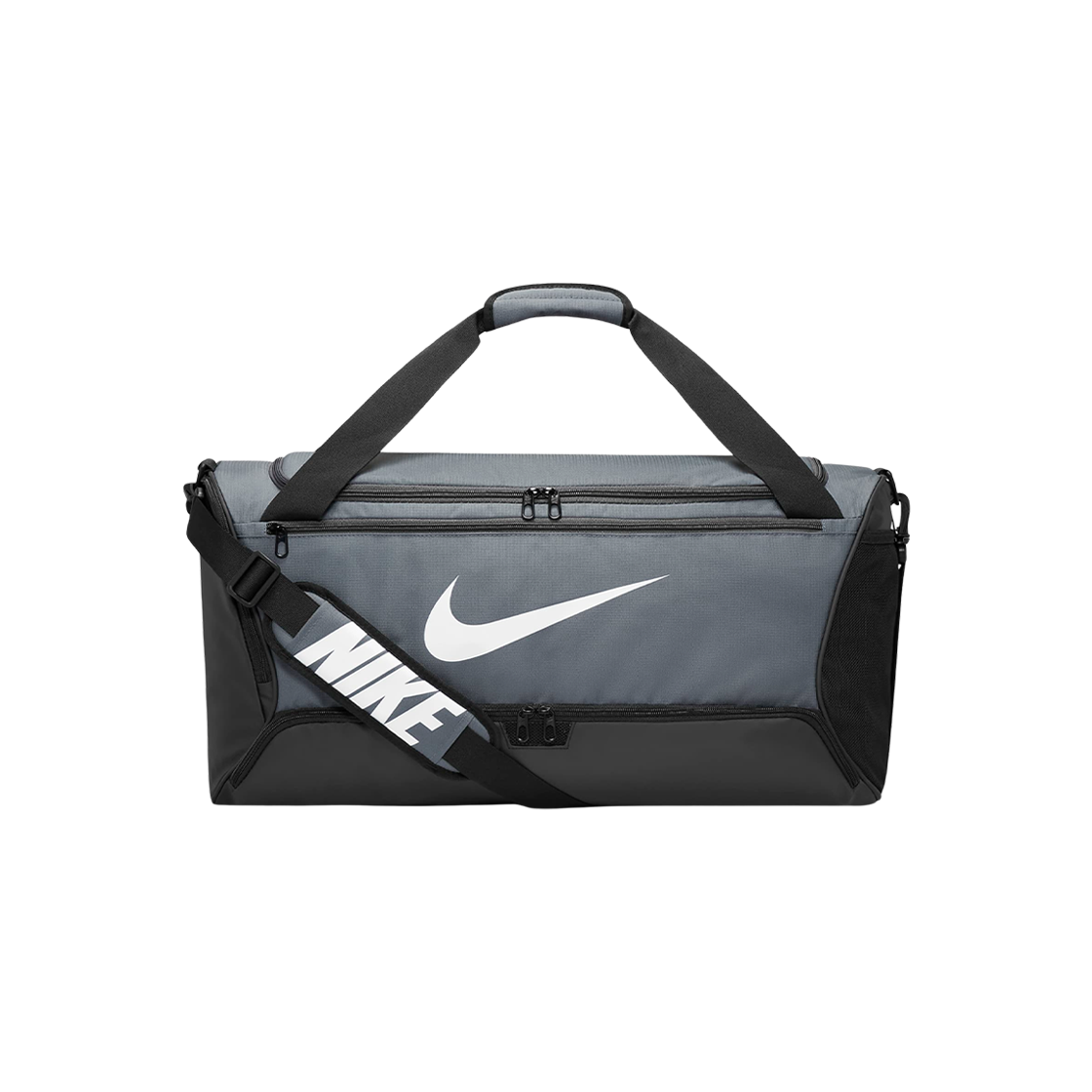 나이키 브라질리아 9.5 트레이닝 더플백 미디움 60L 아이언 그레이 블랙(Nike Brasilia 9.5 Training Duffle Bag Medium 60L Iron Grey Black)