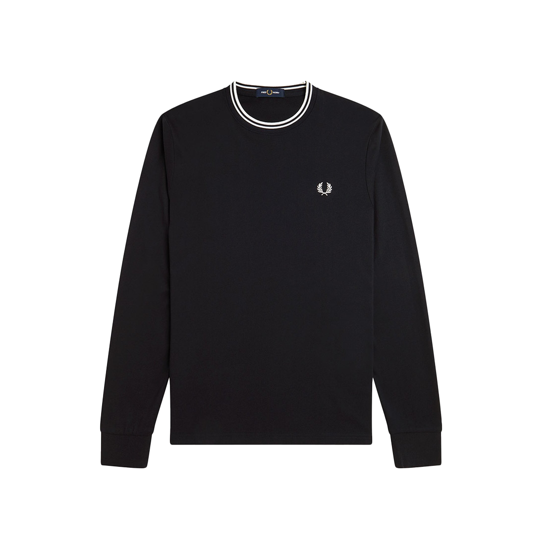 AFPM2539602-795 Fred Perry Long Sleeve Twin Tipped T-Shirt Navy