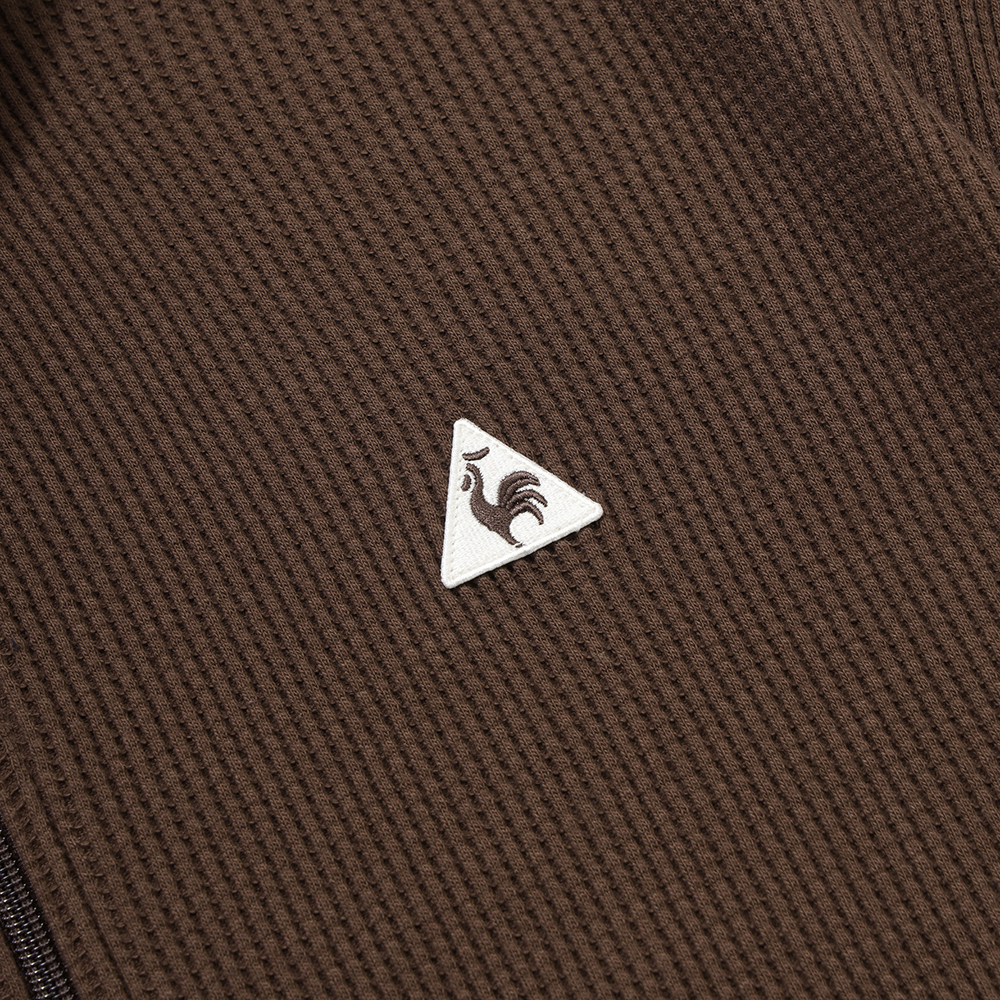 르꼬끄 스포르티브 유니 와플 선데이 루즈 트랙탑 - 브라운(QQ323LFT93)(le coq sportif Unisex Sunday Loose Waffle Track Top Brown) - 6