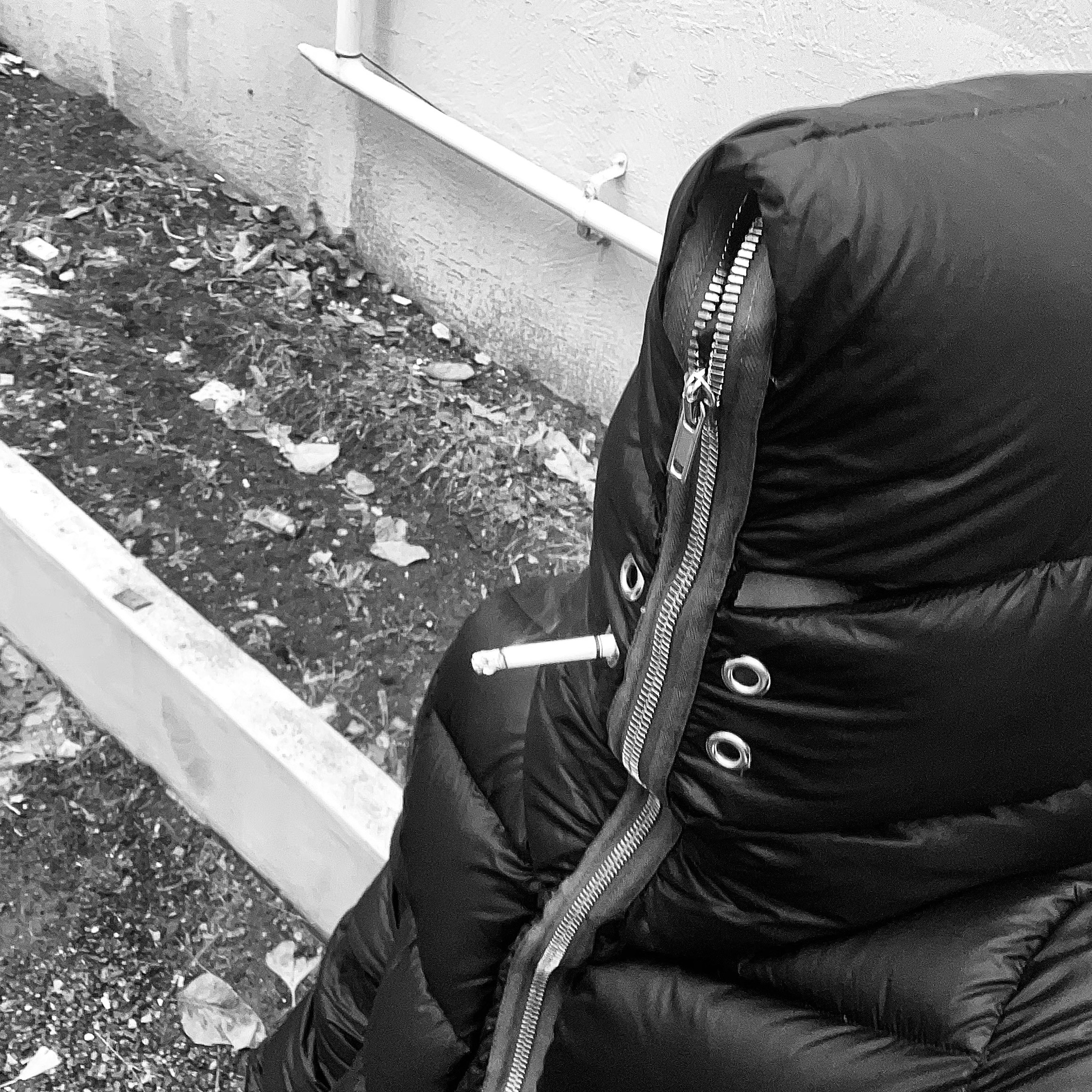 (W) Rick Owens Gimp Down Jacket Black, Balenciaga Steroid Derby Black 착용 스타일 - 1