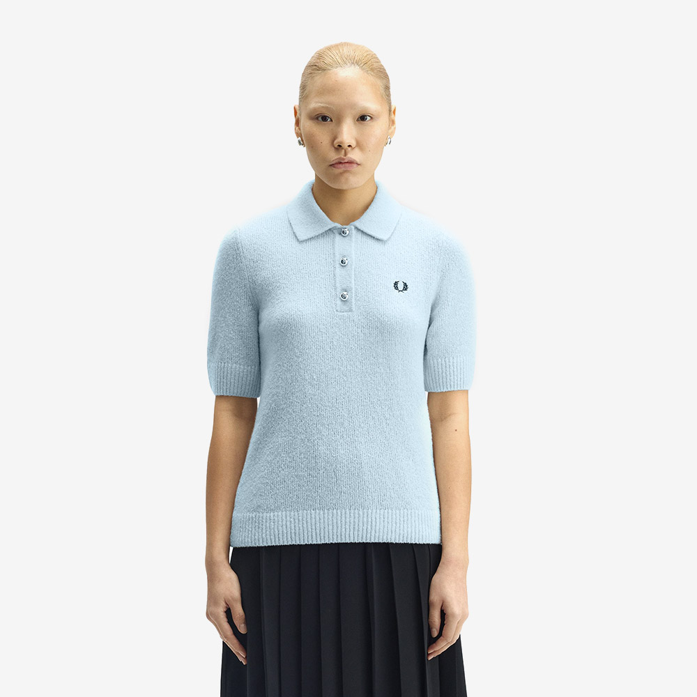 프레드페리 우먼스 텍스쳐드 니트 셔츠 라이트 아이스(Fred Perry Womens Textured Knitted Shirt Light Ice) - 2